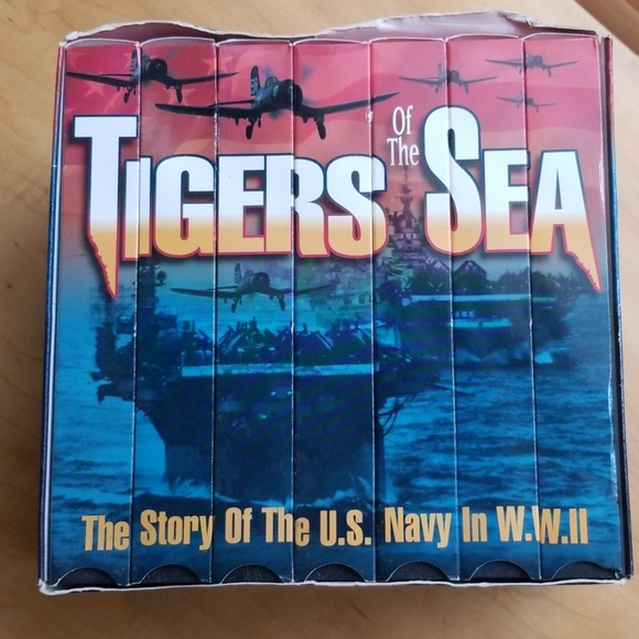 RARE! Tigers Of The Sea 7 VCR Tape Set - Picture 1 of 4